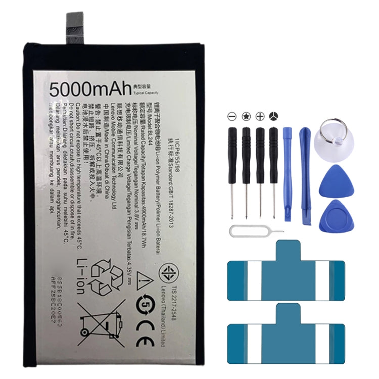5000mAh BL244 สำหรับแบตเตอรี่ Li-Polymer Lenovo Vibe P1, For Lenovo Vibe P1
