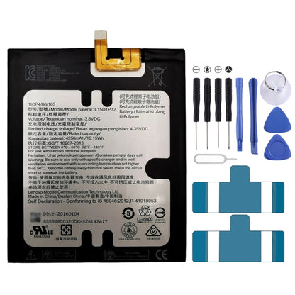 4250mAh L15D1P32 แบตเตอรี่ Li-Polymer สำหรับ Lenovo Tab3 8 Plus TB-8703F 8703N 8703X, For Lenovo Tab3 8 Plus