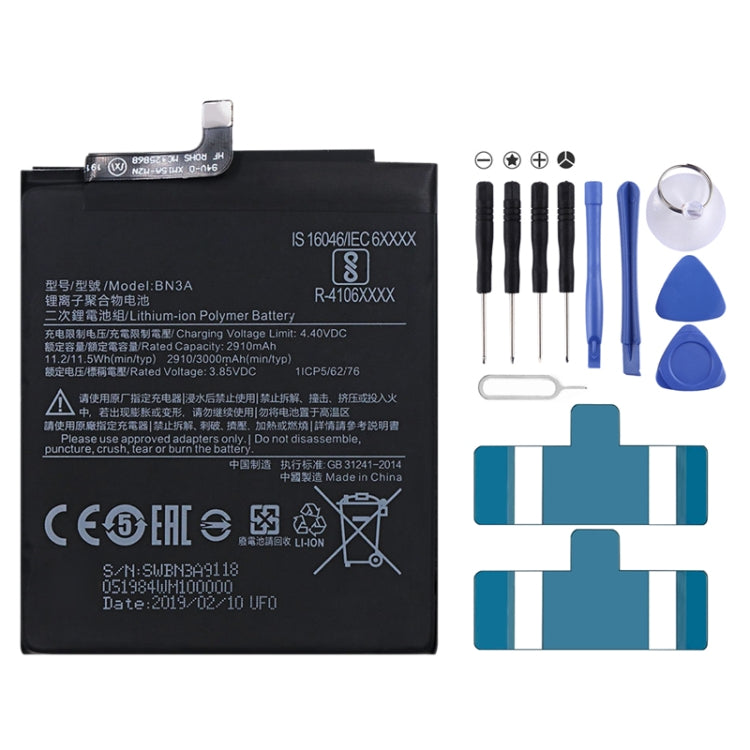 BN3A 2910mAh แบตเตอรี่ลิเธียมโพลิเมอร์สำหรับ Xiaomi Mi Play / Redmi Go, For Xiaomi Mi Play