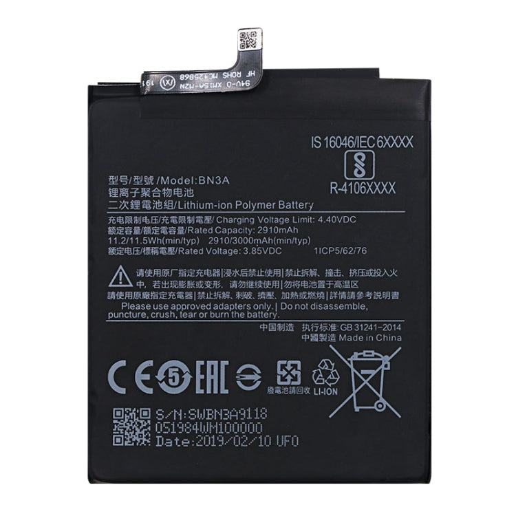 BN3A 2910mAh แบตเตอรี่ลิเธียมโพลิเมอร์สำหรับ Xiaomi Mi Play / Redmi Go, For Xiaomi Mi Play