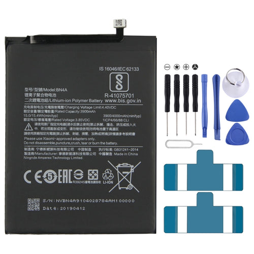 BN4A 3900mAh แบตเตอรี่ Li-Polymer สำหรับ Xiaomi Redmi หมายเหตุ 7/หมายเหตุ 7 Pro, For Xiaomi Redmi Note 7