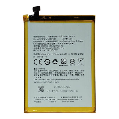 BLP601 สำหรับ OPPO A59 แบตเตอรี่ลิเธียมโพลิเมอร์, For OPPO A59