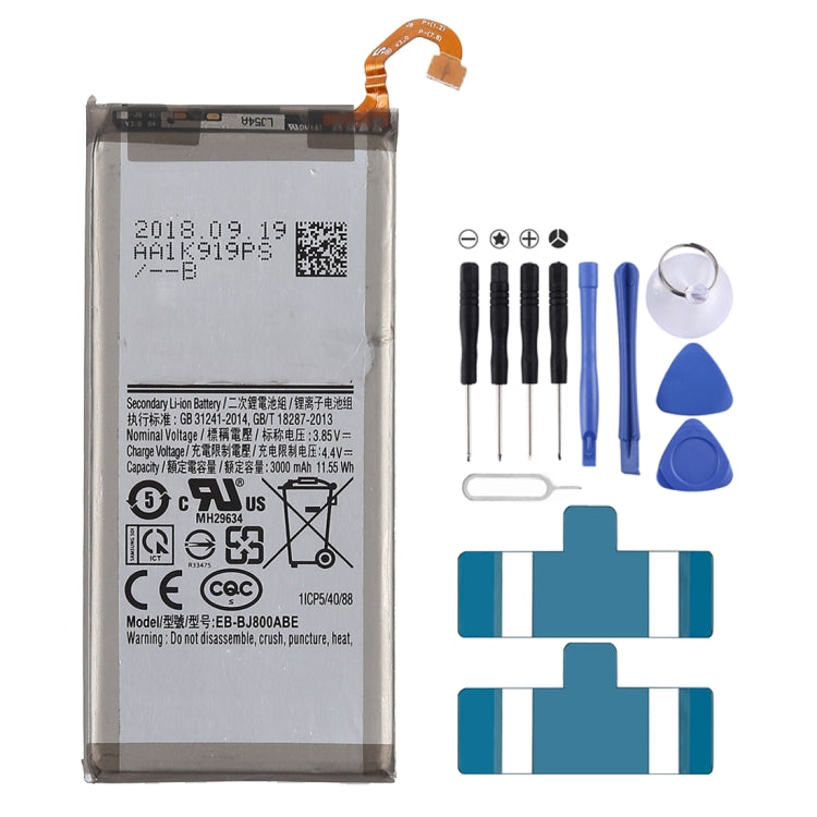 แบตเตอรี่ลิเธียมไอออนแบบรีชาร์จ 3000mAh EB-BJ800ABE สำหรับ Galaxy J8 (2018), For Galaxy J8 (2018)
