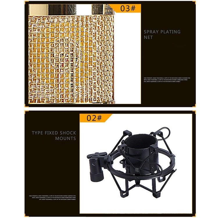 BM-800 Network K-Song ชุดไมโครโฟนเมาท์ช็อตโลหะระดับไฮเอนด์โดยเฉพาะ, BM800 Kit Black, BM800 Kit Pink, BM800 Kit Blue