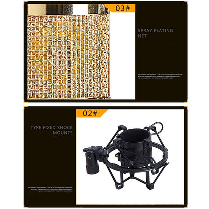 BM-800 Network K-Song ชุดไมโครโฟนเมาท์ช็อตโลหะระดับไฮเอนด์โดยเฉพาะ, BM800 Kit Black, BM800 Kit Pink, BM800 Kit Blue