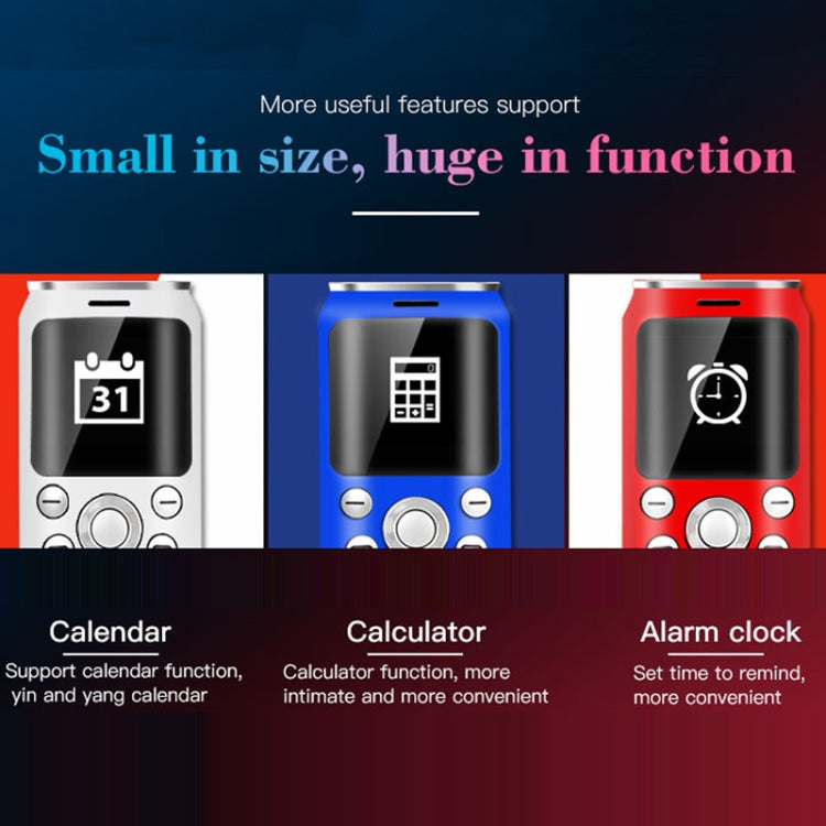 1.0 นิ้ว, หูฟัง Bluetooth Dialer แฮนด์ฟรี, เพลง MP3, สองซิม, เครือข่าย: 2G