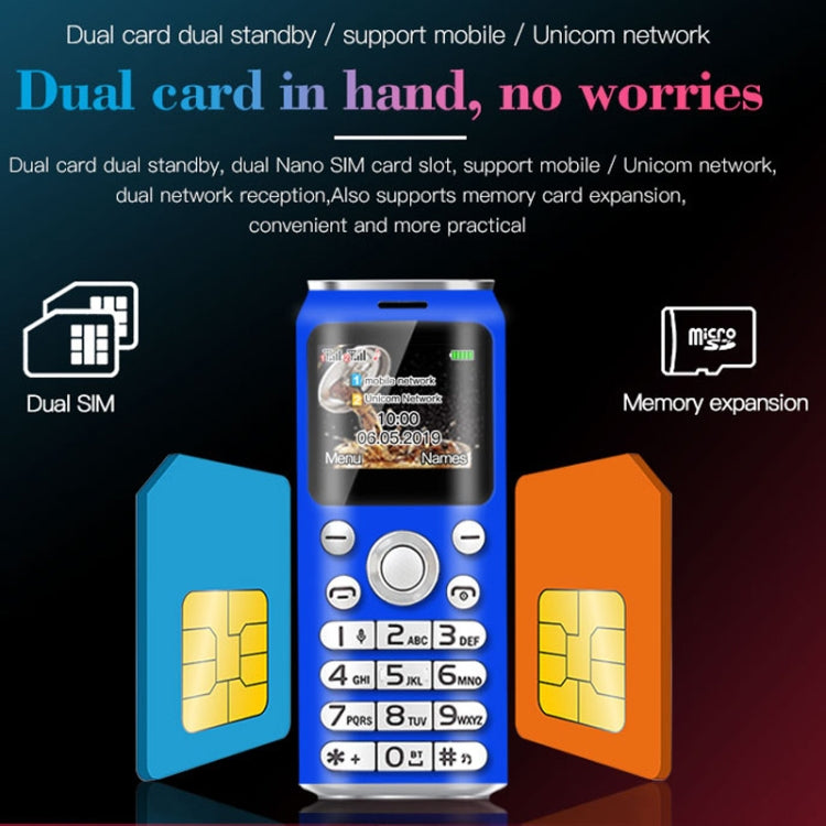 1.0 นิ้ว, หูฟัง Bluetooth Dialer แฮนด์ฟรี, เพลง MP3, สองซิม, เครือข่าย: 2G