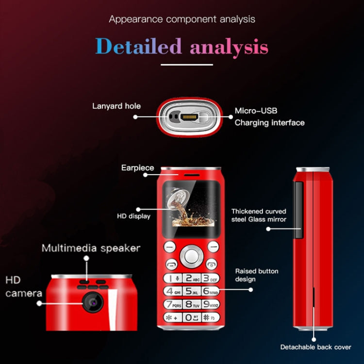 1.0 นิ้ว, หูฟัง Bluetooth Dialer แฮนด์ฟรี, เพลง MP3, สองซิม, เครือข่าย: 2G