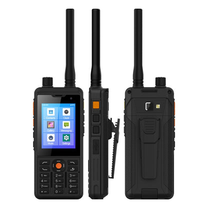 IP65 กันน้ำกันฝุ่นกันกระแทก, แบตเตอรี่ 5300mAh, Android 9.0 ขนาด 2.8 นิ้ว MTK6739 Quad Core สูงถึง 1.3GHz, เครือข่าย: 4G, ปตท., DMR, 1GB+8GB