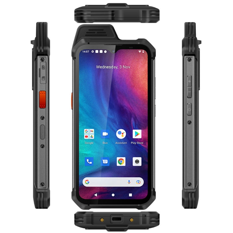 IP68 กันน้ำกันฝุ่นกันกระแทก, แบตเตอรี่ 5,000mAh, Android 11 ขนาด 6.3 นิ้ว MTK6765 Helio P35 Octa Core สูงสุด 2.35GHz, เครือข่าย: 4G, NFC, OTG, Standard , 4GB+64GB
