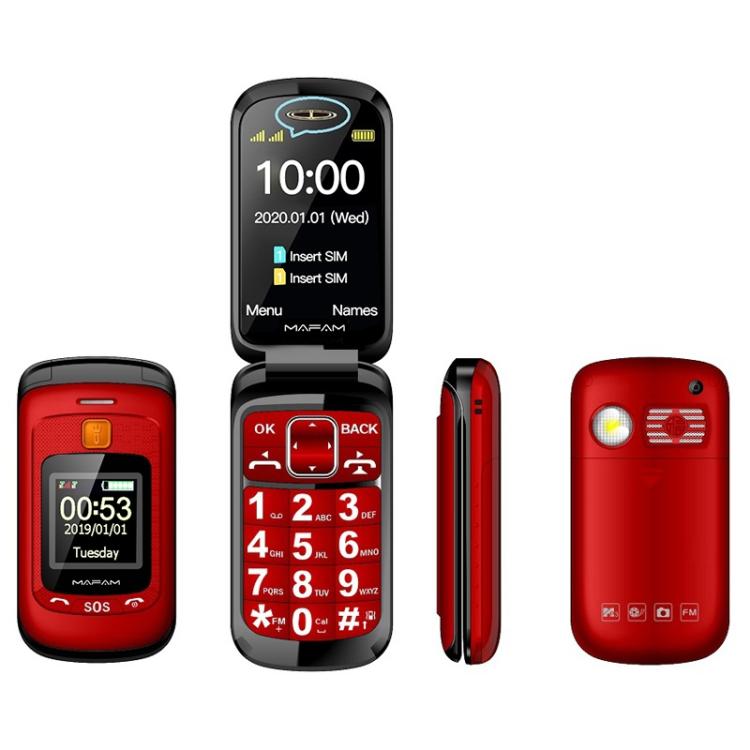 2.4 นิ้ว, 32MB + 32MB, รองรับ FM, SOS, GSM, หมายเลขครอบครัว, ปุ่มใหญ่, สองซิม, EU Plug