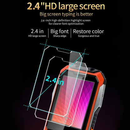 กันน้ำกันกระแทกกันฝุ่น, แบตเตอรี่ 6800mAh, 2.4 นิ้ว, 21 คีย์, บลูทู ธ , ไฟฉาย LED, FM, SOS, Dual SIM, เครือข่าย: 2G