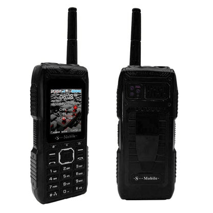 กันน้ำ กันกระแทก กันฝุ่น แบตเตอรี่ 2400mAh 2.2.นิ้ว, 21 ปุ่ม, ไฟฉาย LED, FM, Quad SIM, พร้อมเสาอากาศ