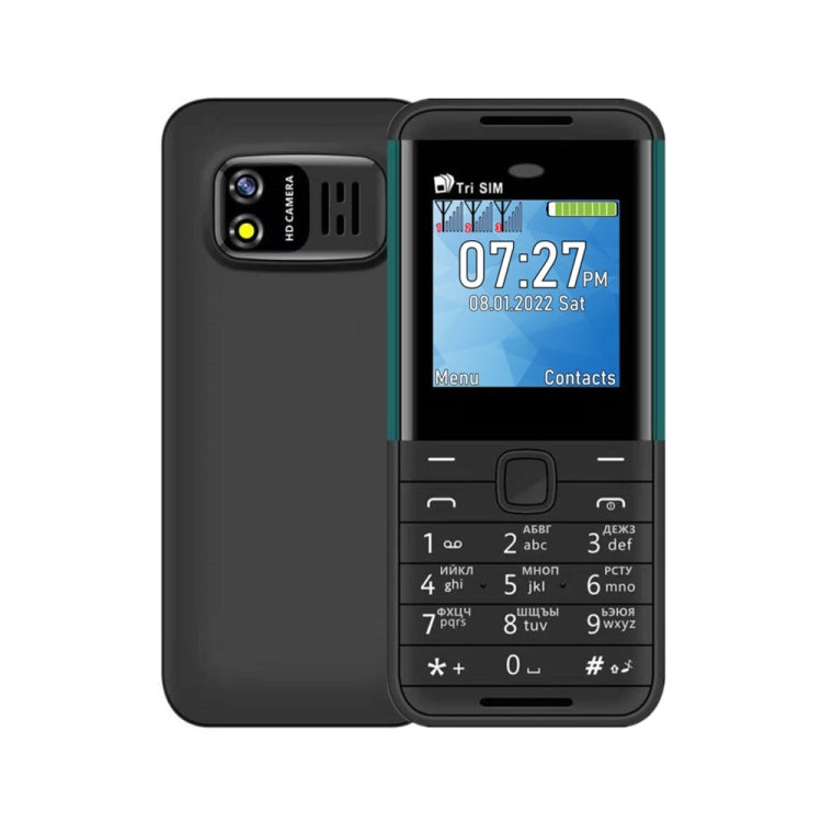 1.33 นิ้ว, MTK6261D, 21 คีย์, รองรับ Bluetooth, FM, Magic Sound, บันทึกการโทรอัตโนมัติ, GSM, Triple SIM, Russian Key