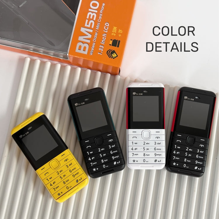 1.33 นิ้ว, MTK6261D, 21 คีย์, รองรับ Bluetooth, FM, Magic Sound, บันทึกการโทรอัตโนมัติ, GSM, Triple SIM, Russian Key