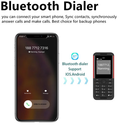 1.33 นิ้ว, MTK6261D, 21 คีย์, รองรับ Bluetooth, FM, Magic Sound, บันทึกการโทรอัตโนมัติ, GSM, Triple SIM, Russian Key