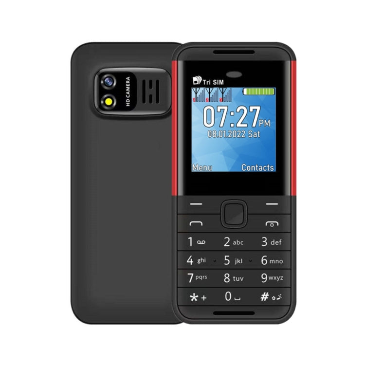 1.33 นิ้ว, MTK6261D, 21 คีย์, รองรับ Bluetooth, FM, Magic Sound, บันทึกการโทรอัตโนมัติ, GSM, Triple SIM, English Key