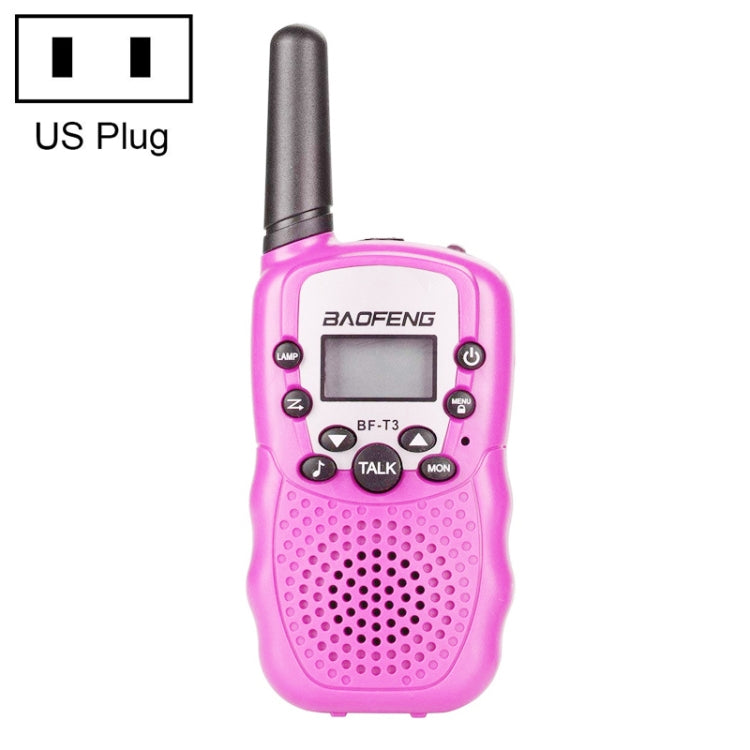 2 ชิ้น BaoFeng BF-T3 1 วัตต์เด็กวงเดียววิทยุมือถือเครื่องส่งรับวิทยุพร้อมฟังก์ชั่นการตรวจสอบ, สหรัฐเสียบ, BF-T3 US Plug