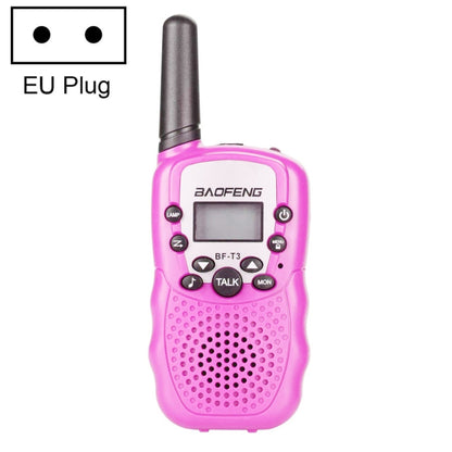 2 ชิ้น BaoFeng BF-T3 1 วัตต์เด็กวงเดียววิทยุมือถือเครื่องส่งรับวิทยุพร้อมฟังก์ชั่นการตรวจสอบ, สหภาพยุโรปเสียบ, BF-T3 EU Plug