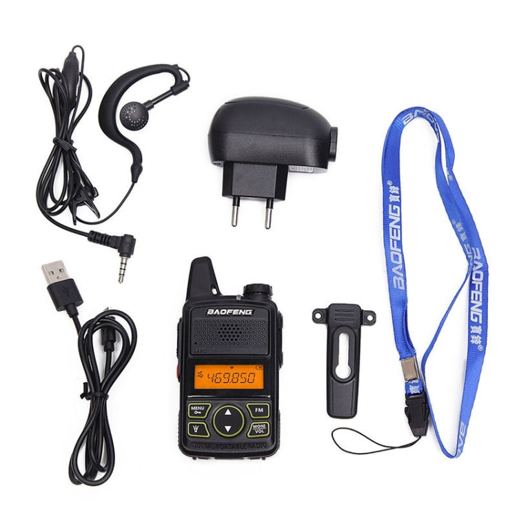 BaoFeng BF-T1 Single Band วิทยุ เครื่องส่งรับวิทยุแบบใช้มือถือ, ปลั๊ก EU, BF-T1 EU Plug