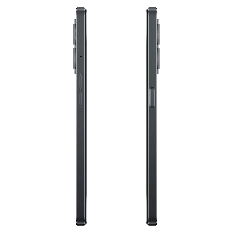 กล้องด้านหลังคู่, การระบุลายนิ้วมือด้านข้าง, แบตเตอรี่ 5000mAh, 6.58 นิ้ว Realme UI 3.0 / Android 12 MediaTek Dimensity 810 Octa Core สูงสุด 2.4GHz, เครือข่าย: 5G, รองรับ Google Play, 12GB+256GB