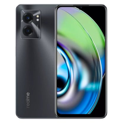 กล้องด้านหลังคู่, การระบุลายนิ้วมือด้านข้าง, แบตเตอรี่ 5000mAh, 6.58 นิ้ว Realme UI 3.0 / Android 12 MediaTek Dimensity 810 Octa Core สูงสุด 2.4GHz, เครือข่าย: 5G, รองรับ Google Play, 12GB+256GB