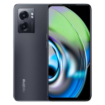 กล้องด้านหลังคู่, การระบุลายนิ้วมือด้านข้าง, แบตเตอรี่ 5000mAh, 6.58 นิ้ว Realme UI 3.0 / Android 12 MediaTek Dimensity 810 Octa Core สูงสุด 2.4GHz, เครือข่าย: 5G, รองรับ Google Play, 12GB+256GB