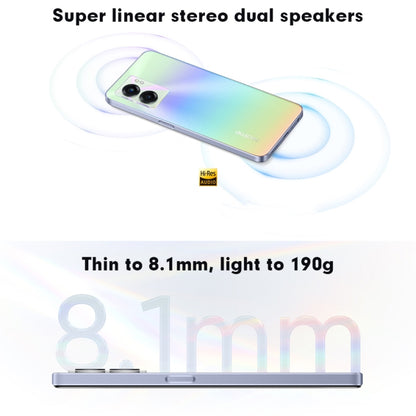 กล้องด้านหลังคู่, การระบุลายนิ้วมือด้านข้าง, แบตเตอรี่ 5000mAh, 6.58 นิ้ว Realme UI 3.0 / Android 12 MediaTek Dimensity 810 Octa Core สูงสุด 2.4GHz, เครือข่าย: 5G, รองรับ Google Play, 12GB+256GB