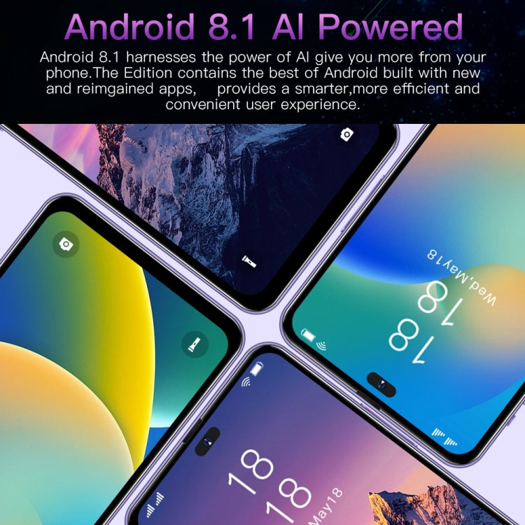 การระบุใบหน้า, Android 8.1 MTK6753 Octa Core, เครือข่าย: 4G, 3GB+32GB,Dynamic Island Screen