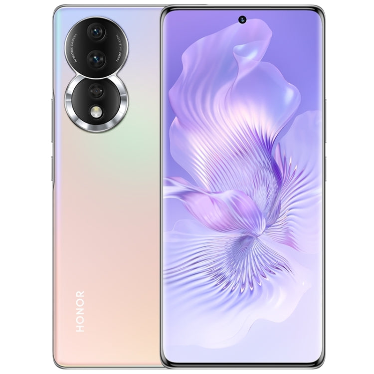 กล้องหลังสามตัว, ระบุลายนิ้วมือบนหน้าจอ, Magic UI 7.0 ขนาด 6.67 นิ้ว Qualcomm Snapdragon 782G Octa Core สูงสุด 2.7GHz, เครือข่าย: 5G, OTG, NFC, ไม่รองรับ Google Play, Honor 80 5G, 8GB+256GB