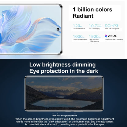 กล้องหลังสามตัว, ระบุลายนิ้วมือบนหน้าจอ, Magic UI 7.0 ขนาด 6.67 นิ้ว Qualcomm Snapdragon 782G Octa Core สูงสุด 2.7GHz, เครือข่าย: 5G, OTG, NFC, ไม่รองรับ Google Play, Honor 80 5G, 8GB+256GB