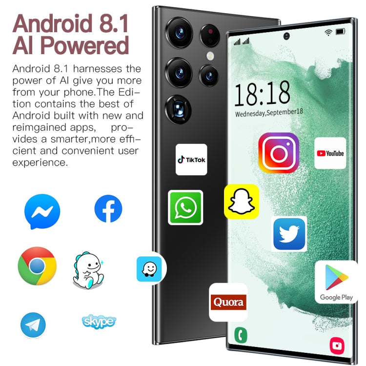 การระบุใบหน้า, Android 8.1 MTK6753 Octa Core, เครือข่าย: 4G, S23Ultra 5G D12332 3GB+64GB