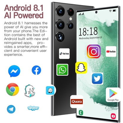การระบุใบหน้า, Android 8.1 MTK6753 Octa Core, เครือข่าย: 4G, S23Ultra 5G D12332 3GB+64GB