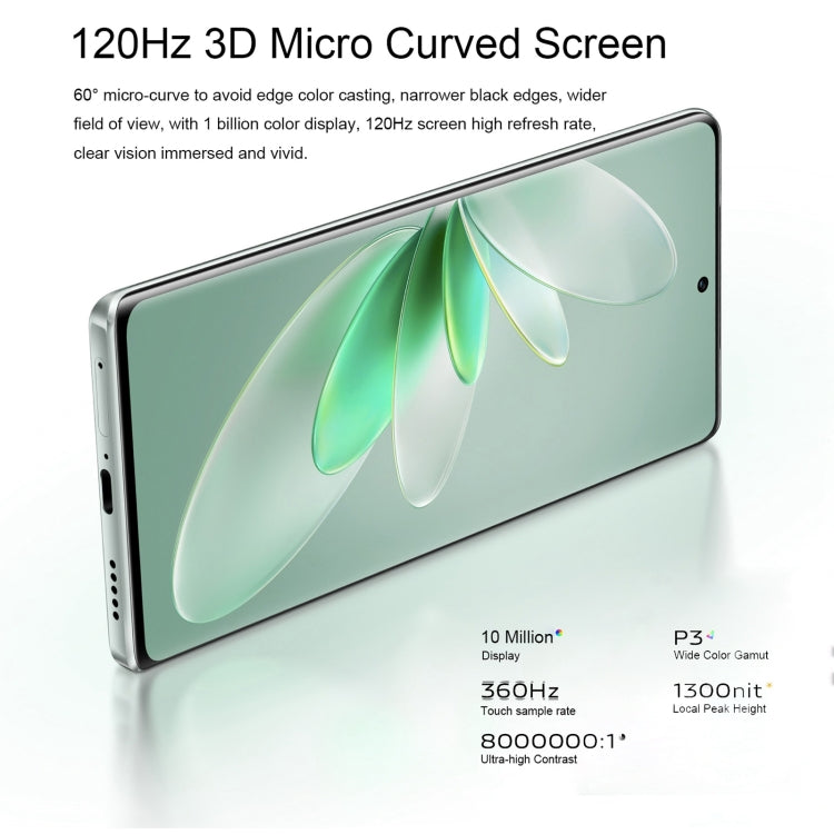 กล้องด้านหลังสามตัว, การระบุลายนิ้วมือ Srceen, แบตเตอรี่ 4600mAh, 6.78 นิ้ว Android 13 OriginOS 3 Qualcomm Snapdragon 870 Octa Core สูงสุด 3.2GHz, OTG, NFC, เครือข่าย: 5G, 12GB+256GB