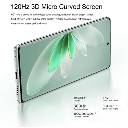 กล้องด้านหลังสามตัว, การระบุลายนิ้วมือ Srceen, แบตเตอรี่ 4600mAh, 6.78 นิ้ว Android 13 OriginOS 3 Qualcomm Snapdragon 870 Octa Core สูงสุด 3.2GHz, OTG, NFC, เครือข่าย: 5G, 12GB+256GB
