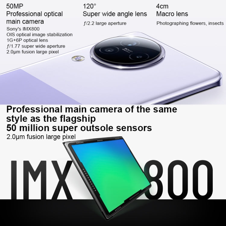กล้องหลังสามตัว + กล้องหน้าคู่, การระบุลายนิ้วมือบนหน้าจอ, แบตเตอรี่ 4500mAh, MIUI 14 ขนาด 6.55 นิ้ว 14 Dimensity 8200-Ultra Octa Core 4nm สูงสุด 3.1GHz, เครือข่าย: 5G, NFC, 12GB+512GB