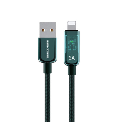 WK WDC-180 6A Pioneer Series USB to 8 Pin Transparent Fast Charge Data Cable, ความยาว: 1 ม., USB to 8 Pin