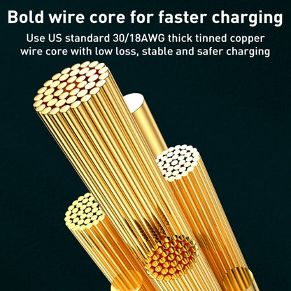 WK WDC-180 6A Pioneer Series USB to 8 Pin Transparent Fast Charge Data Cable, ความยาว: 1 ม., USB to 8 Pin