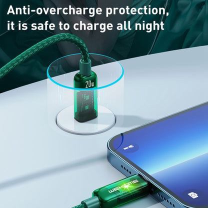WK WDC-180 6A Pioneer Series USB to 8 Pin Transparent Fast Charge Data Cable, ความยาว: 1 ม., USB to 8 Pin