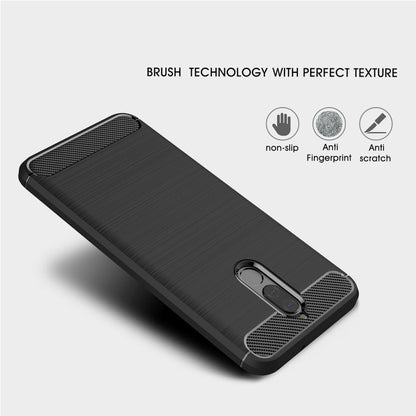 สำหรับ Huawei Mate 10 Lite Brushed Carbon Fiber Texture TPU กันกระแทกกันลื่นนุ่มป้องกันฝาหลัง, For Mate 10 Lite