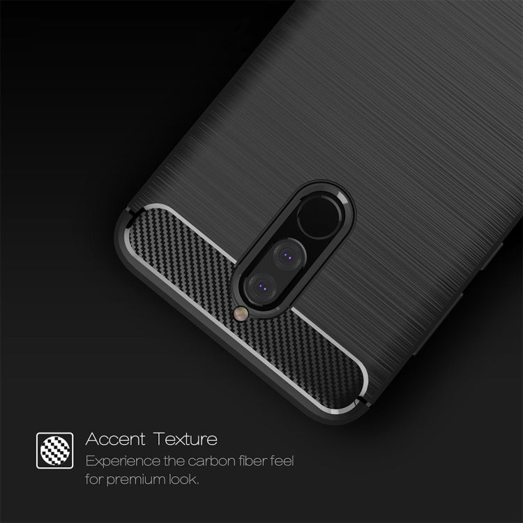 สำหรับ Huawei Mate 10 Lite Brushed Carbon Fiber Texture TPU กันกระแทกกันลื่นนุ่มป้องกันฝาหลัง, For Mate 10 Lite