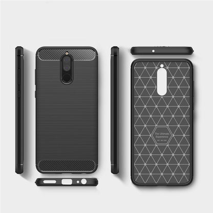 สำหรับ Huawei Mate 10 Lite Brushed Carbon Fiber Texture TPU กันกระแทกกันลื่นนุ่มป้องกันฝาหลัง, For Mate 10 Lite