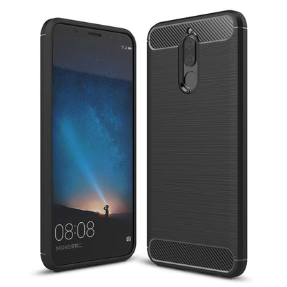 สำหรับ Huawei Mate 10 Lite Brushed Carbon Fiber Texture TPU กันกระแทกกันลื่นนุ่มป้องกันฝาหลัง, For Mate 10 Lite
