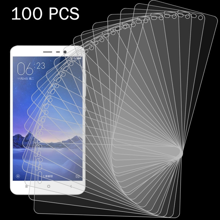 100 ชิ้นสำหรับ Xiaomi R Edmi หมายเหตุ 3 0.26 มิลลิเมตร 9H ความแข็งพื้นผิว 2.5D ฟิล์มกระจกนิรภัยป้องกันการระเบิด, 100pcs