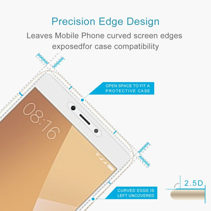 สำหรับ Xiaomi Redmi หมายเหตุ 5A 0.26mm 9H ความแข็งพื้นผิว 2.5D ป้องกันการระเบิดไม่เต็มหน้าจอฟิล์มกระจกนิรภัย, For Redmi Note 5A