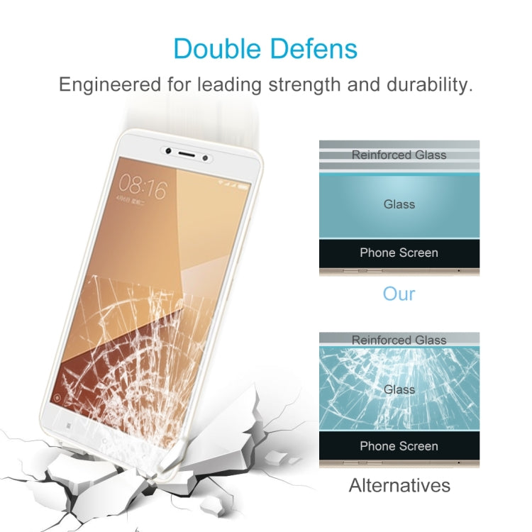 สำหรับ Xiaomi Redmi หมายเหตุ 5A 0.26mm 9H ความแข็งพื้นผิว 2.5D ป้องกันการระเบิดไม่เต็มหน้าจอฟิล์มกระจกนิรภัย, For Redmi Note 5A