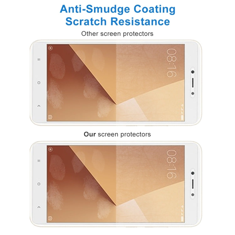 สำหรับ Xiaomi Redmi หมายเหตุ 5A 0.26mm 9H ความแข็งพื้นผิว 2.5D ป้องกันการระเบิดไม่เต็มหน้าจอฟิล์มกระจกนิรภัย, For Redmi Note 5A