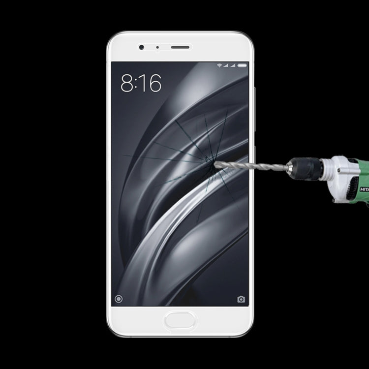 สำหรับ Xiaomi Mi 6 0.26mm 9H ความแข็งพื้นผิวป้องกันการระเบิดแบบเต็มหน้าจอฟิล์มกระจกนิรภัย, For Mi 6