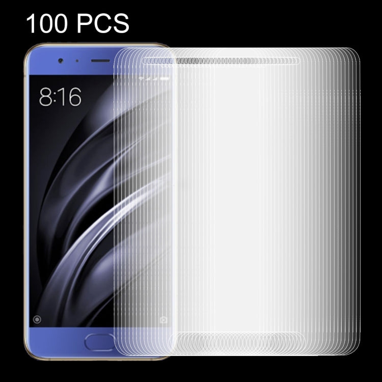 100 ชิ้นสำหรับ Xiaomi Mi 6 0.26 มิลลิเมตร 9H ความแข็งพื้นผิวป้องกันการระเบิดไม่เต็มหน้าจอฟิล์มกระจกนิรภัย, For Mi 6