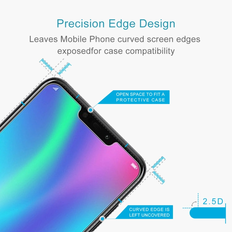 10 ชิ้น 0.26mm 9H 2.5D ฟิล์มกระจกนิรภัยป้องกันการระเบิดสำหรับ Huawei Honor 8C, For Huawei Honor 8C (10 PCS)
